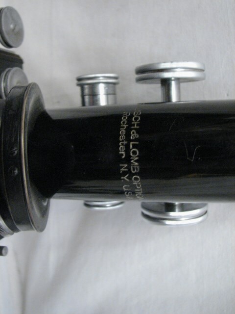 Bausch & Lomb American Optical Microscope +Case Oil 97X Objective Compound Stage