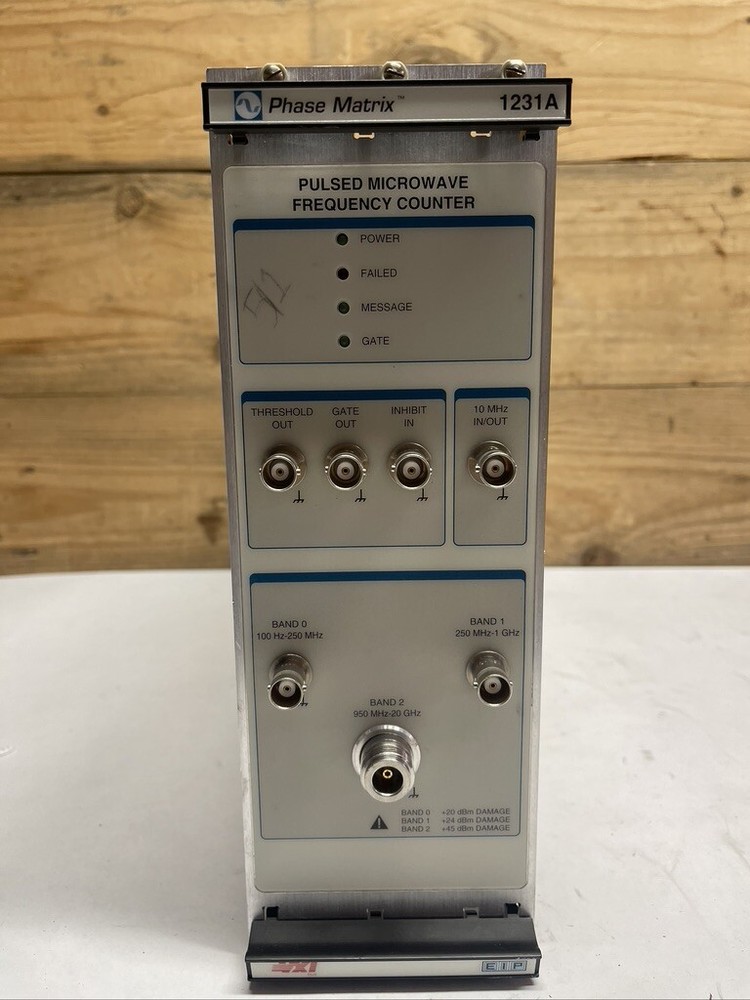 Pulsed Microwave Frequency Counter 1231A Phase Matrix