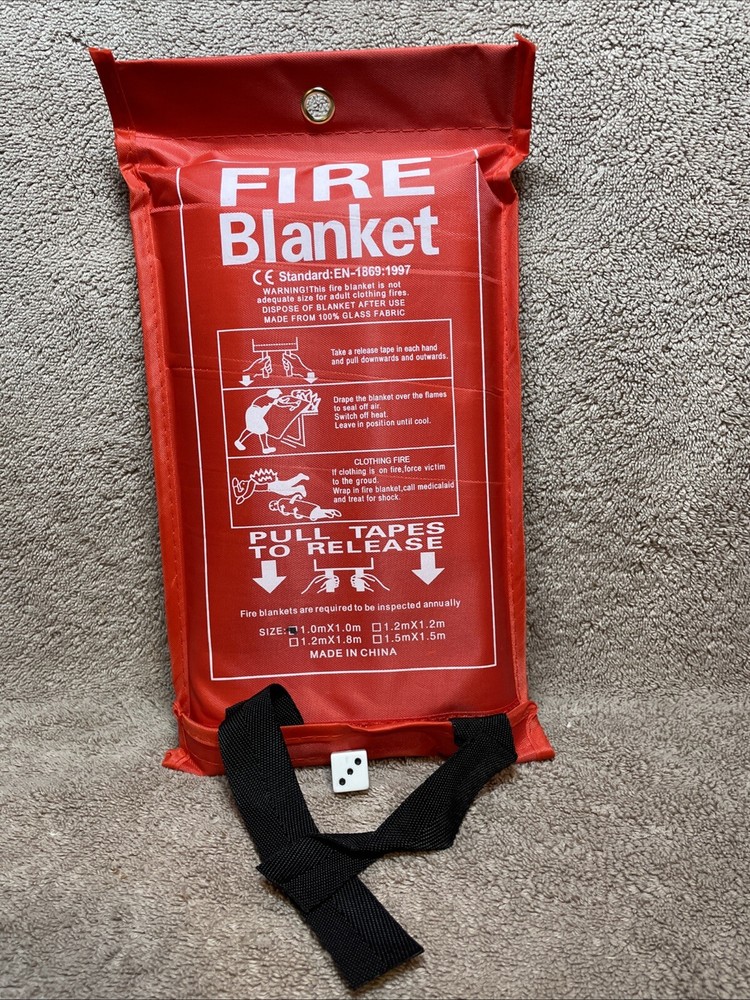 Emergency Fire Blanket for Kitchen or Office
