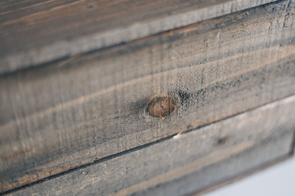 RUSTIC 2 Section Wood Basket Bin Container