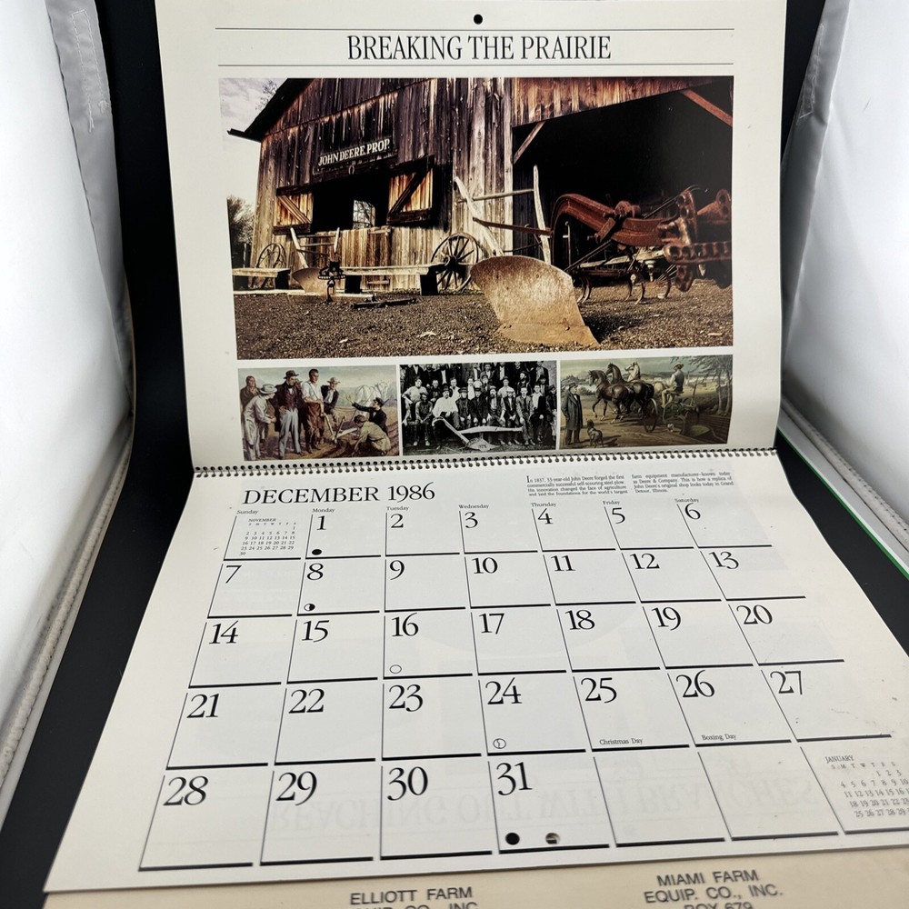 1987 John Deere Calander 💥 Miami Farm Equipment