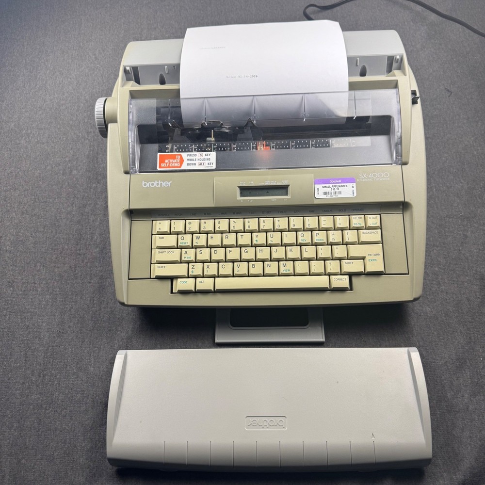 Brother SX-4000 Electronic Typewriter Dictionary Correction System with Cover