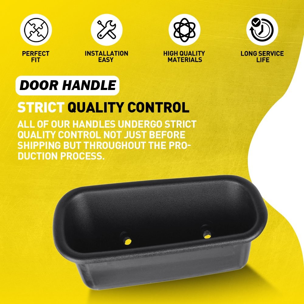 2X Front Door Pull Handle Cup Panel Armrest Cups For Dodge Ram 1500 2500 3500