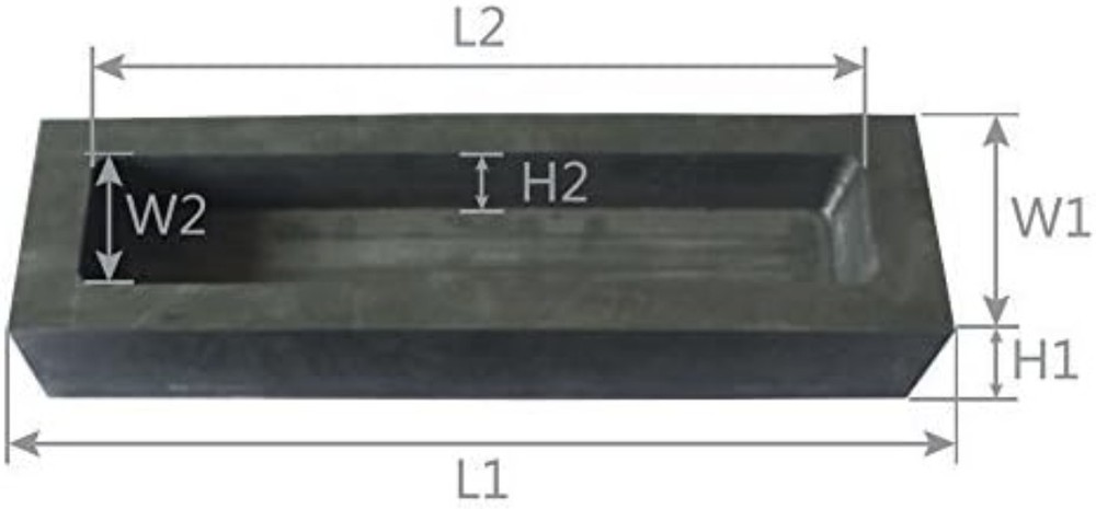 Versatile 1kg Graphite Mold for Effortless Gold & Silver Melting and Refining