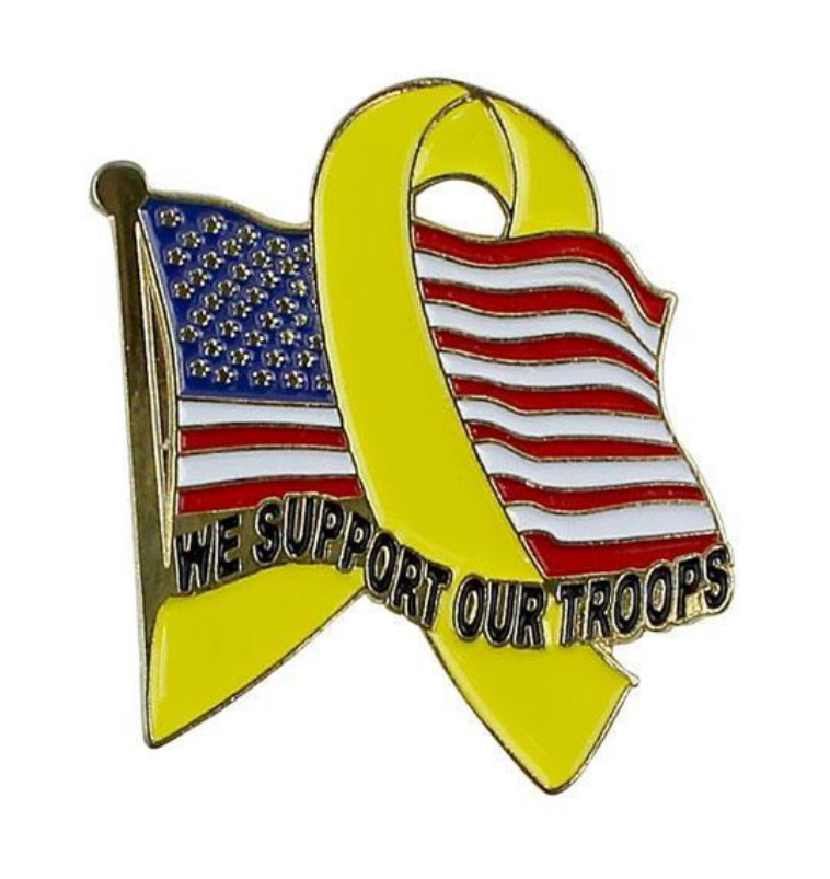 Vanguard LAPEL PIN: WE SUPPORT OUR TROOPS