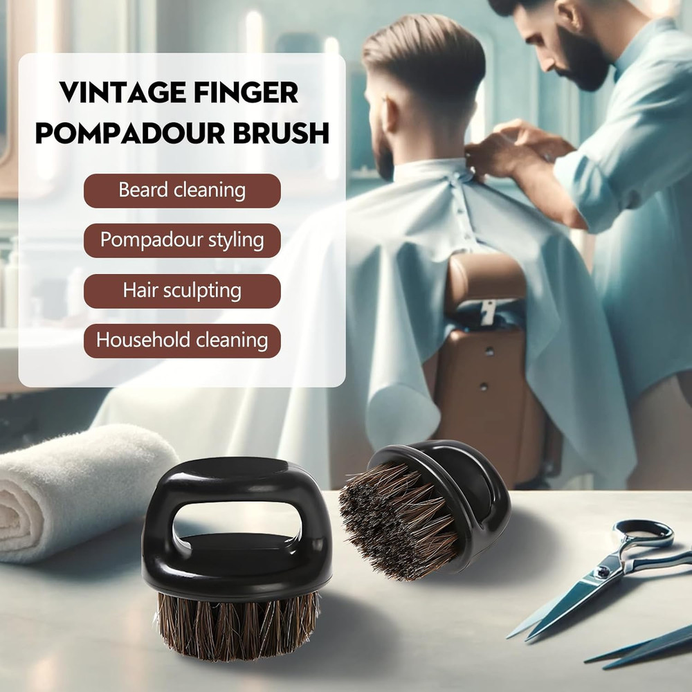 2-Pack Professional Knuckle Brush for Barbers - Essential Beard and Mustache Gro