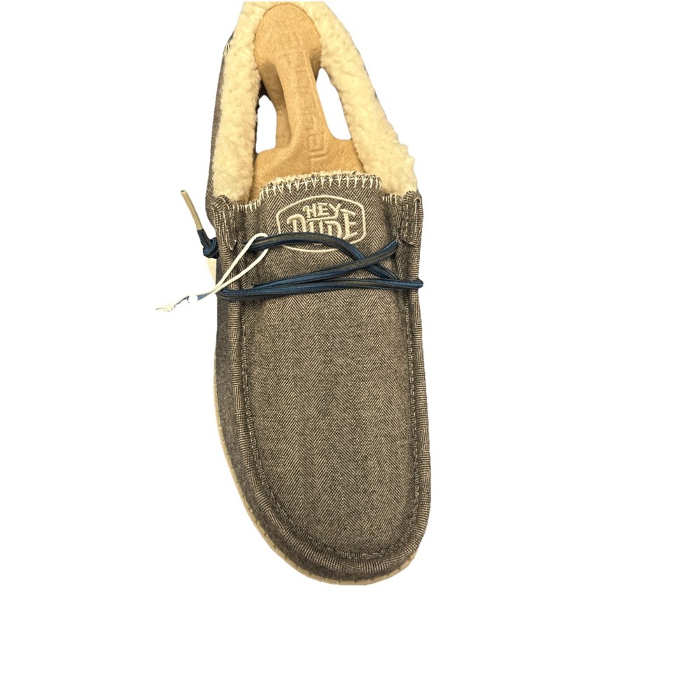 Hey DUDE Wally Herringbone Choco Shoes Men’s Size 8 NWT
