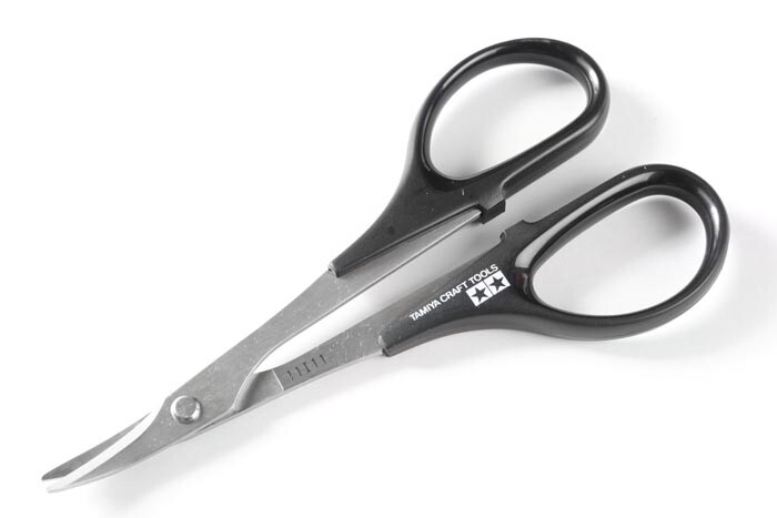 Tamiya Craft Tools Curved Scissors for Plastic 74005