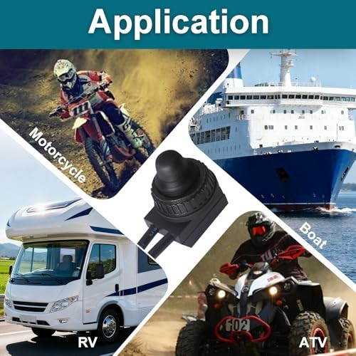 PCS Waterproof Switch 1v, ON/Off SPST Waterproof Push Button Switch 2 Black