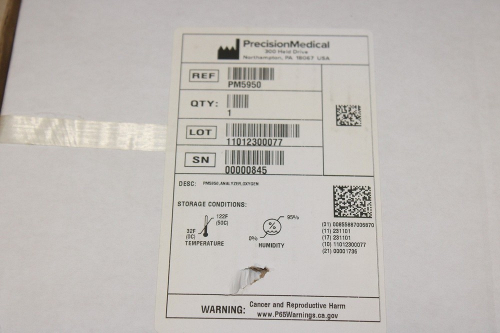 Precision Medical PM5950 Oxygen Analyzer