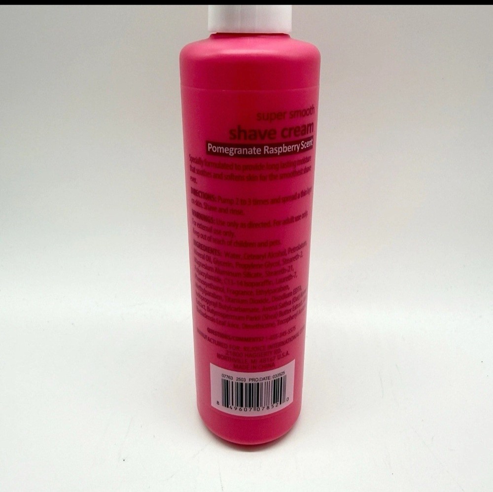 Spa Luxury Super Smooth Shave Cream Pomegranate Raspberry Scent 7floz.