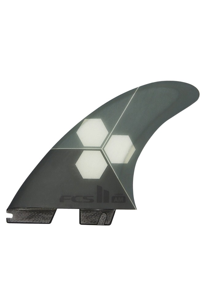 FCS 2 AM PC Air Core Tri-Quad Fin Set Grey L