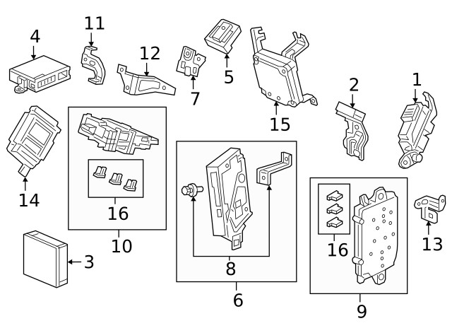 Genuine 2025 - 2026 Odyssey Tailgate Control Module (Elite Model) 74970thra03