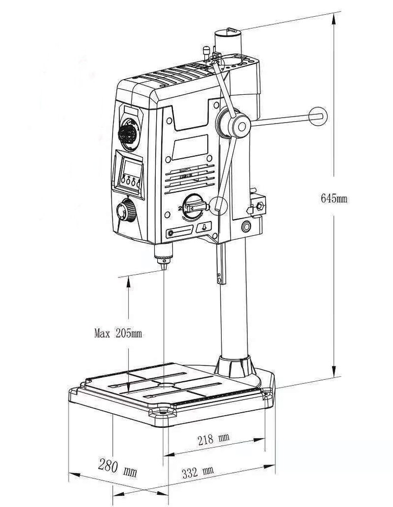 Industrial Grade Drilling Machine Desktop Digital Display Drilling machine 800W