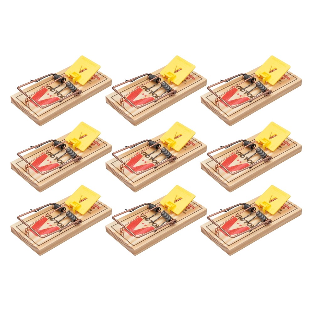 Victor Easy Set Rat Traps 9 Pack Quick and Effective Pest Control Device