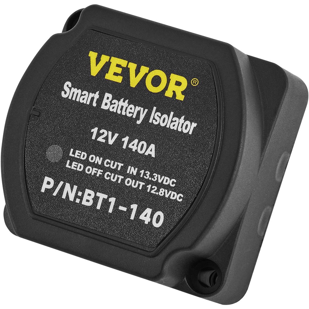 VEVOR Split Charge Relay Kit Voltage Sense Relay 6 mtr 12V 140AMP Professional