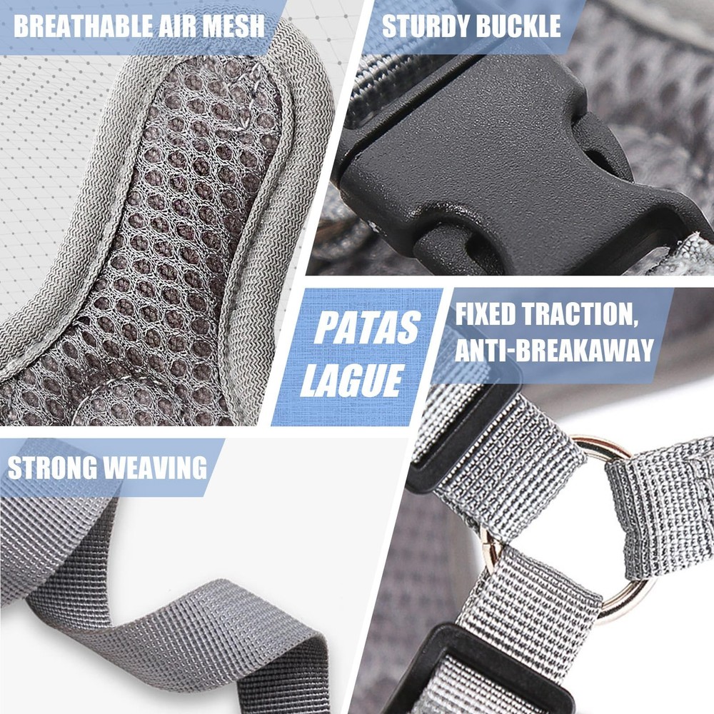 Dog Harness with Leash Set for Small Medium Dogs, No Pull No Choke Reflective...