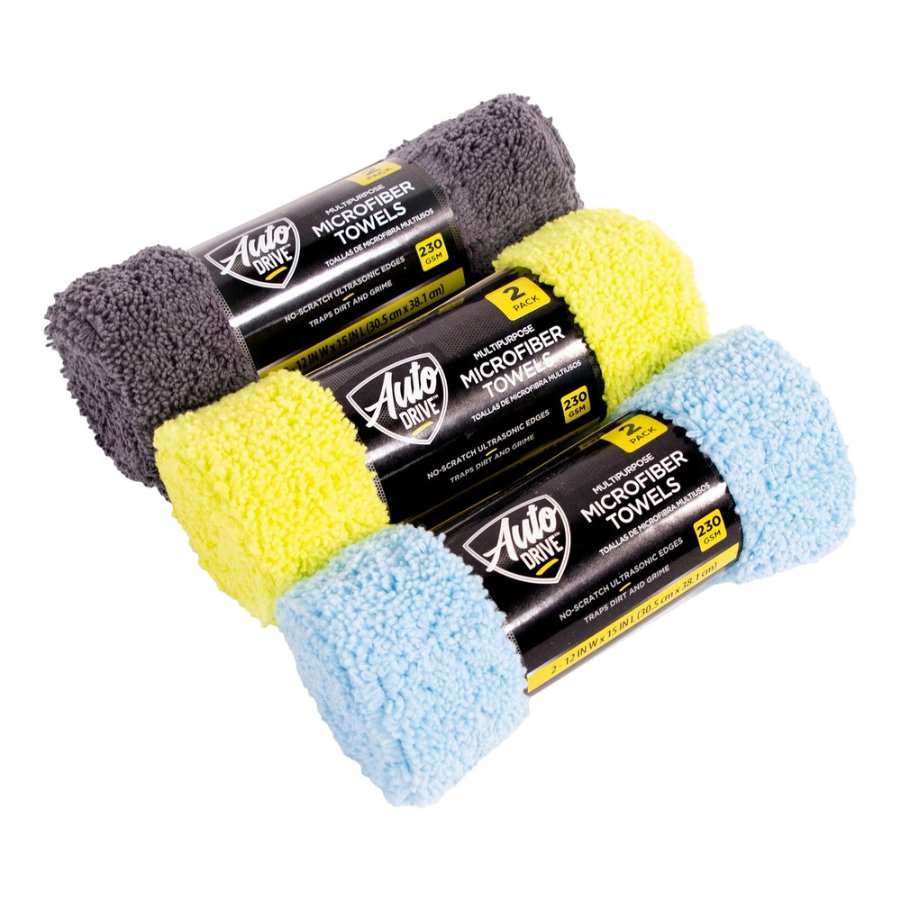 (4 pack) Drive Microfiber Multi Microfiber Towel, Cleaning Towel 2 Pack