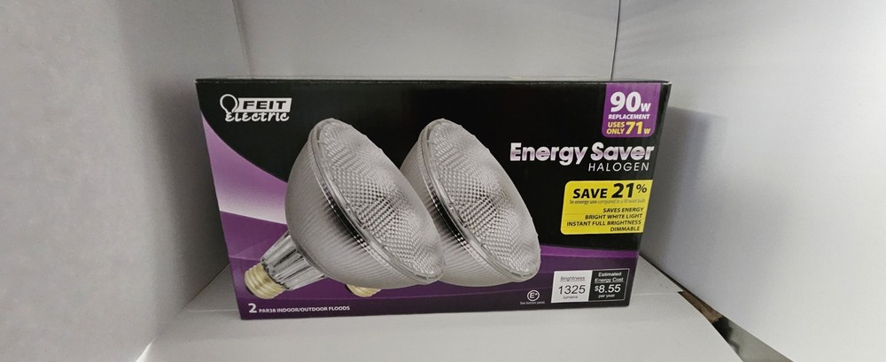 Feit electricIndoor/Outdoor PAR38 Flood Medium Base 90W Replacement Bulb, 2-pack