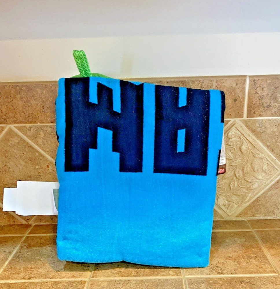 Minecraft Game Over Bath Towel and Bath Buddy Set NWT