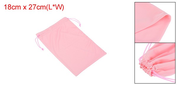 Ski Goggle Bag Microfiber Snow Goggles Case Drawstring Pouch Pink