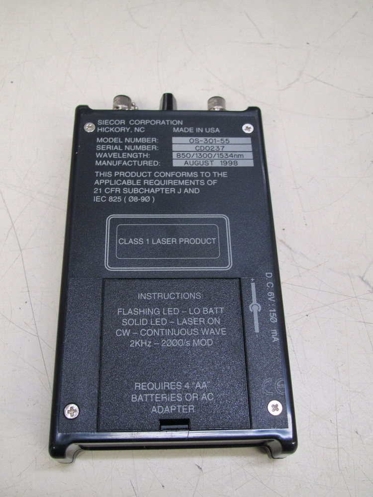 Siecor ORS-200 Optical Meter w/ OS-300 Optical Source & Accessories Used