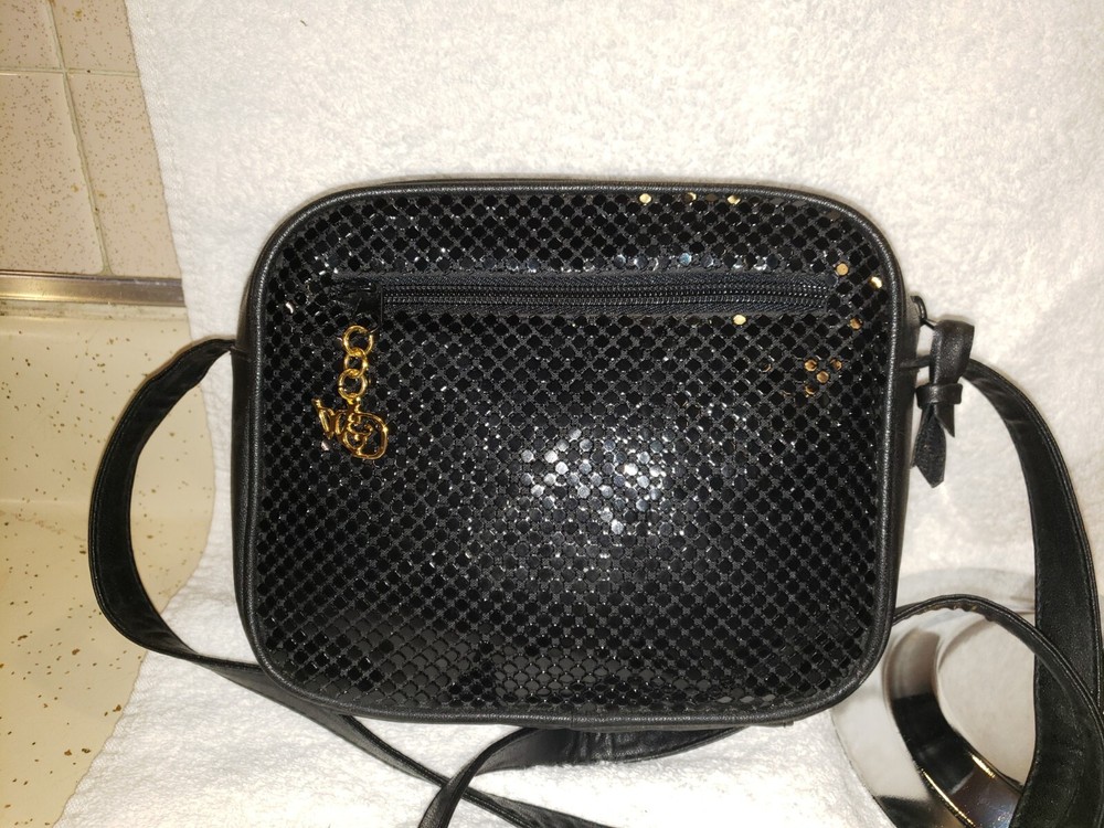 VINTAGE WHITING & DAVIS LEATHER SHOULDER BAG, EXCELLENT!