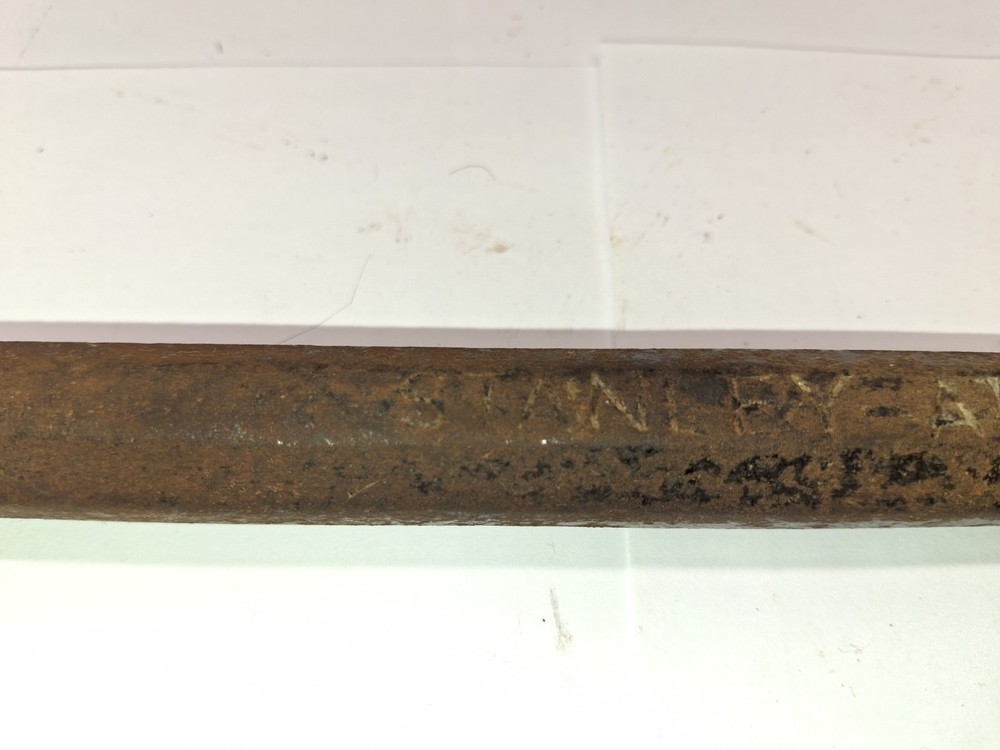 Antique Stanley Atha Timber Framing Chisel 17.5x2 Inch Woodworking Tool