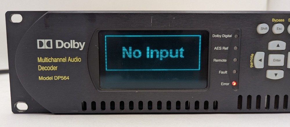 Dolby DP564 Multichannel Audio Decoder Reference Monitoring Tool AC3 PCM 5.1 2U