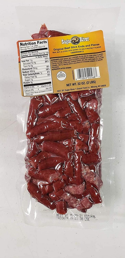Meat Snack Links Ends & Pieces 2 lbs (Original Beef Stick)