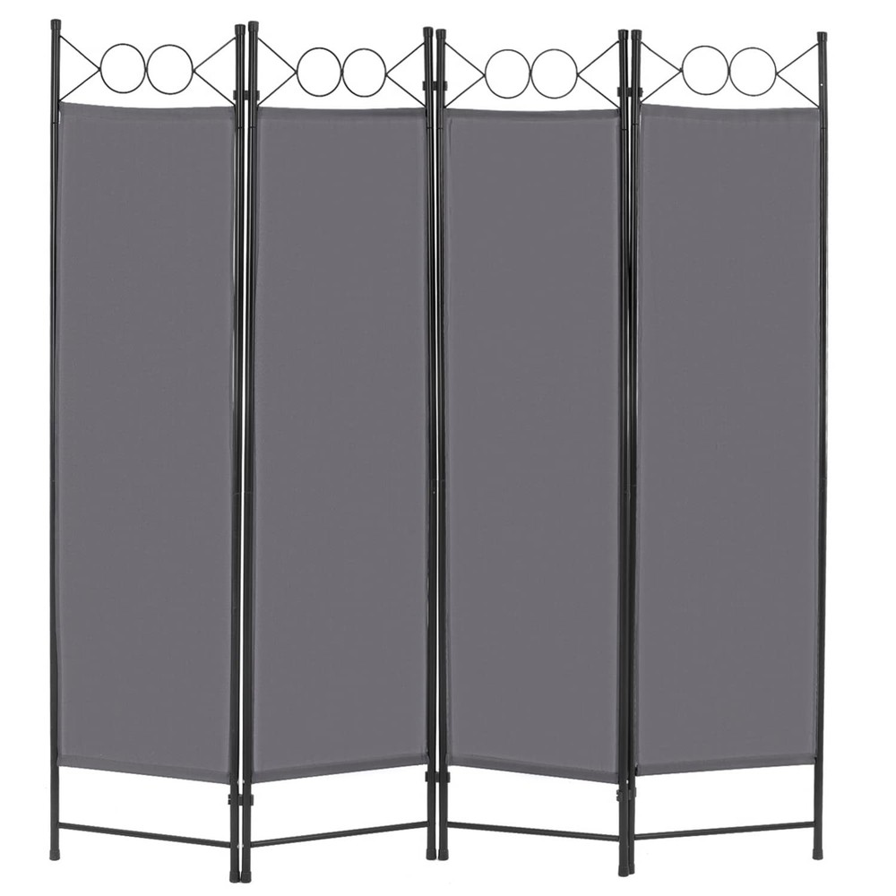 6FT Folding Room Divider - 4 Panel Freestanding Privacy Screen for Home Office,