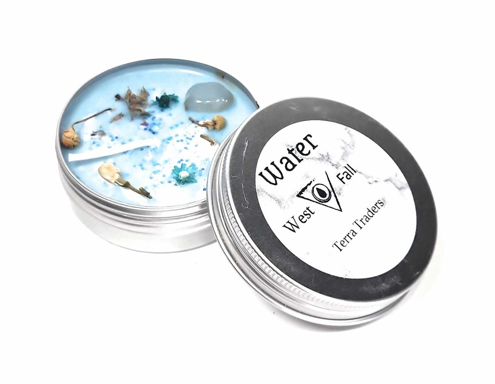 Water Elemental Blue Candle