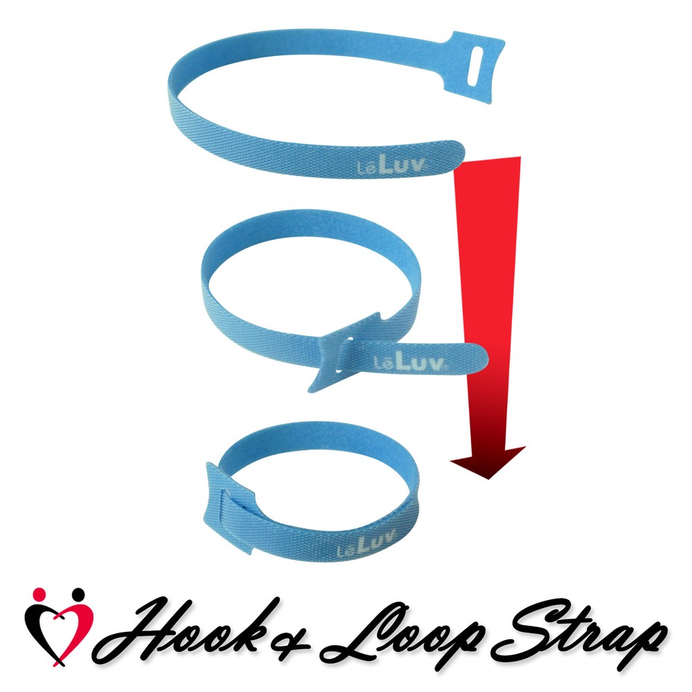 LeLuv Constriction Ring Strap Hook and Loop 12 Pack