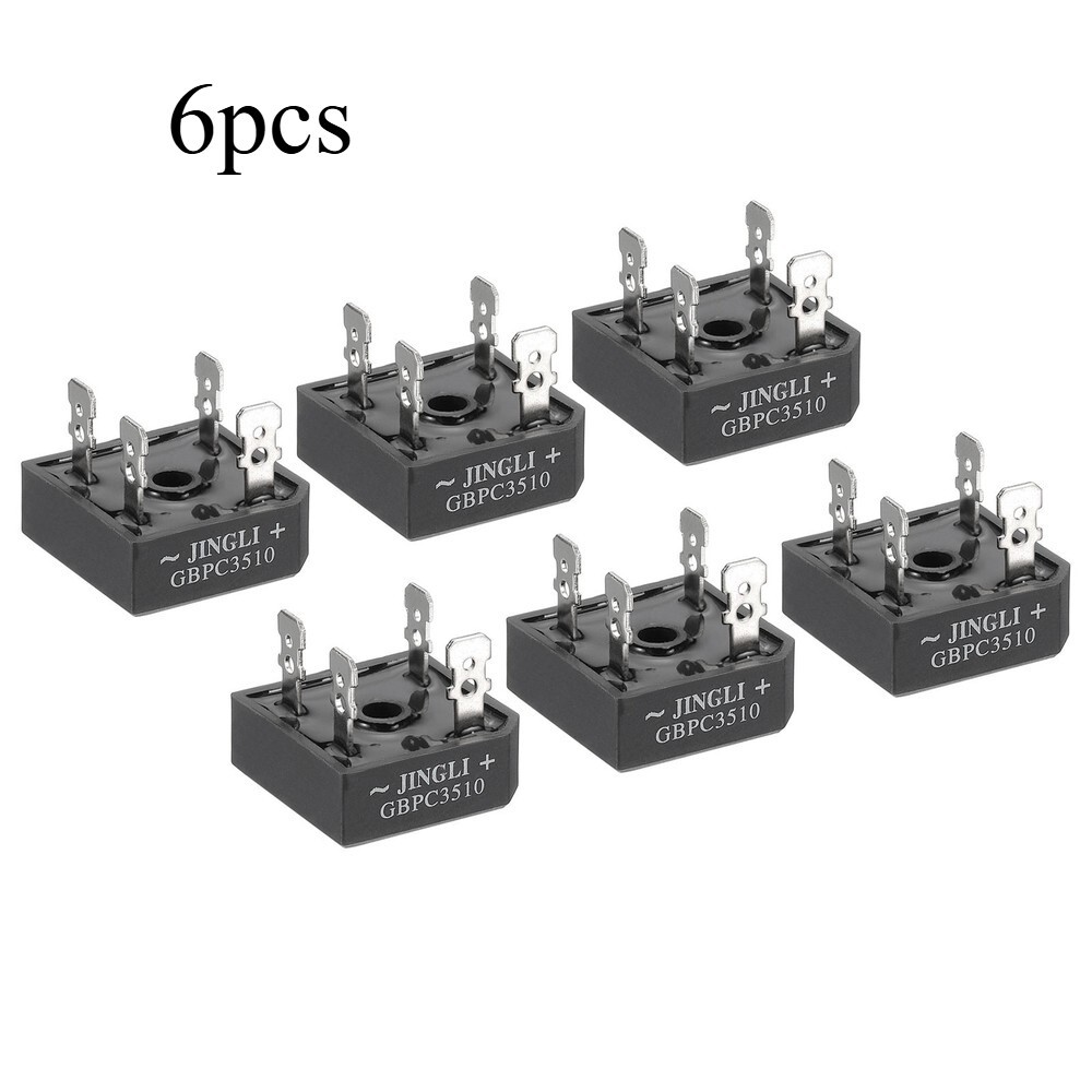 6 Pcs GBPC35-10 Rectifier Diode Bridge Rectifier 35A 1000V Diodes, Black