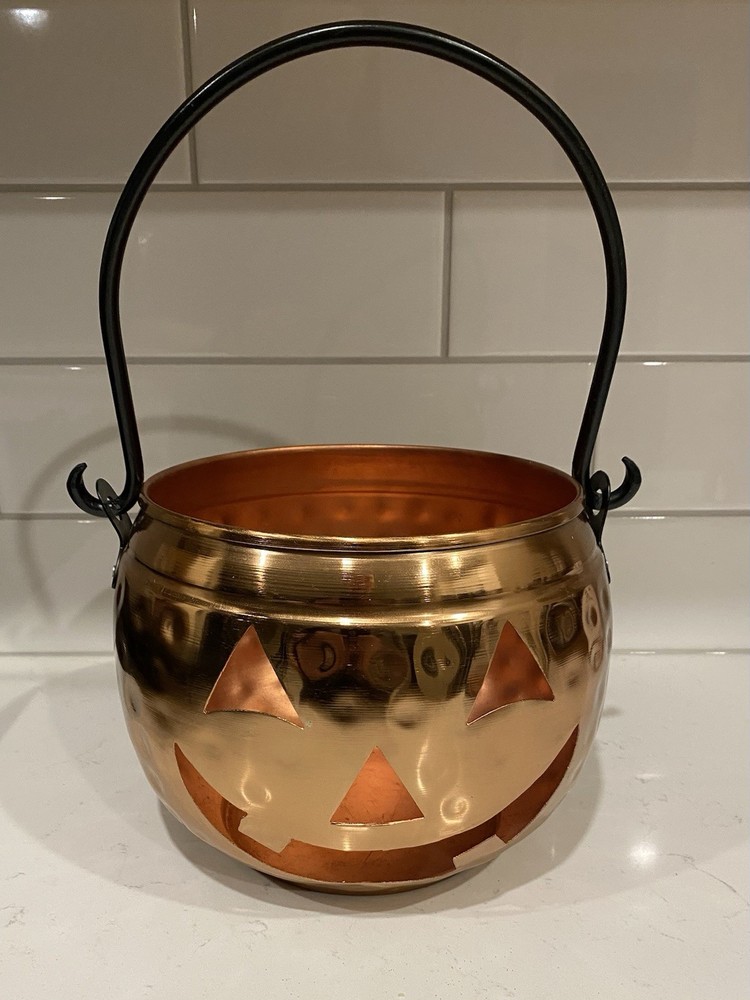 Hammered Copper Pumpkin Basket￼