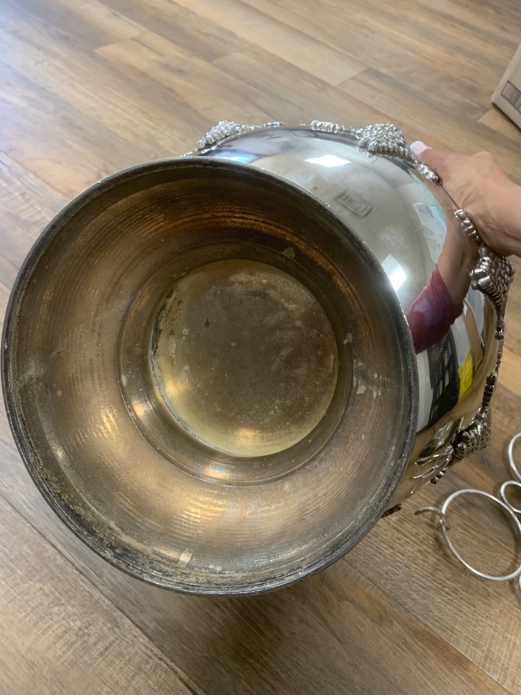 vintage silver plate punch bowl