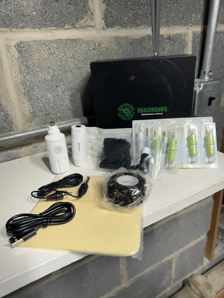 DRAGONHAWK S1 TATTOO KIT MACHINE PEN STARTER BUNDLE