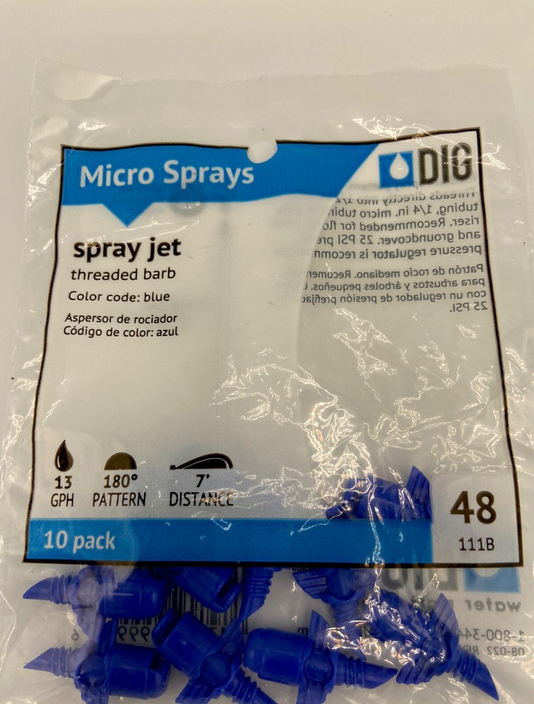 111B 10-Pack Spray Jets on Threaded Barb