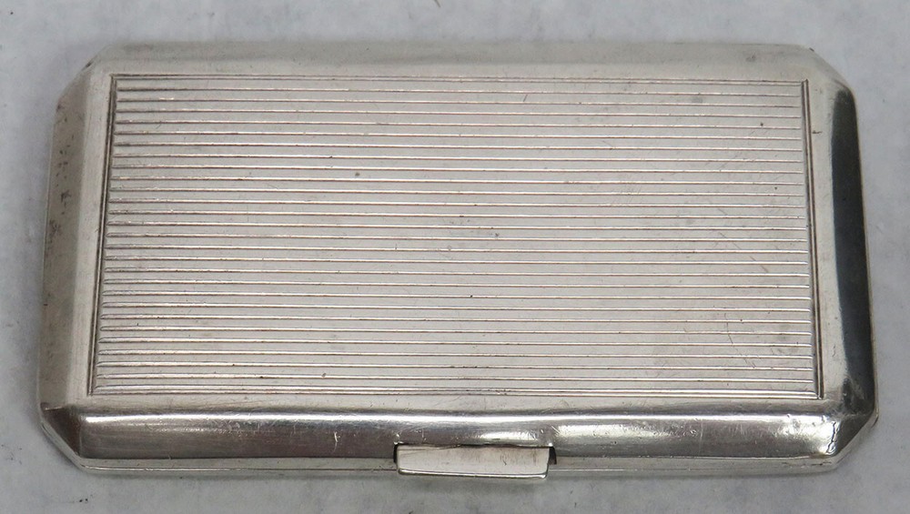VINTAGE AUSTRIAN SILVER SMALL "ROLL YOUR OWN" CIGARETTES 3"CASE