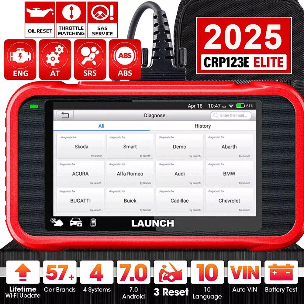 2025 LAUNCH X431 CRP123E PRO+ OBD2 Scanner ABS SRS Diagnostic Tool Code Reader