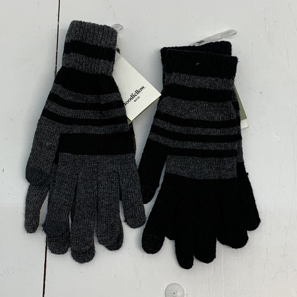 Goodfellow Responsible Striped Gloves One Size 2 Pairs