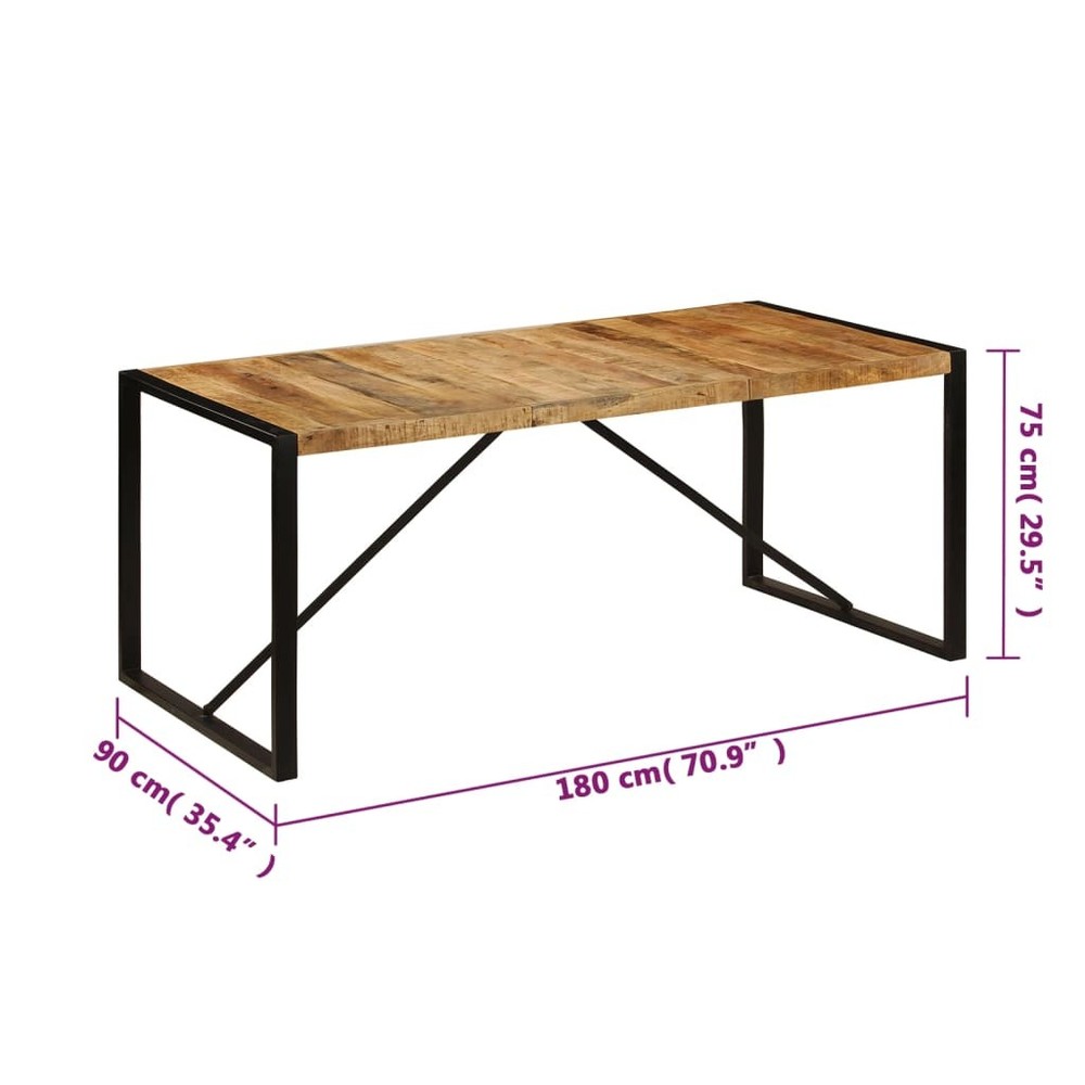 Dining Table Kitchen Table Dining Room Dinner Table Solid Mango Wood vidaXL