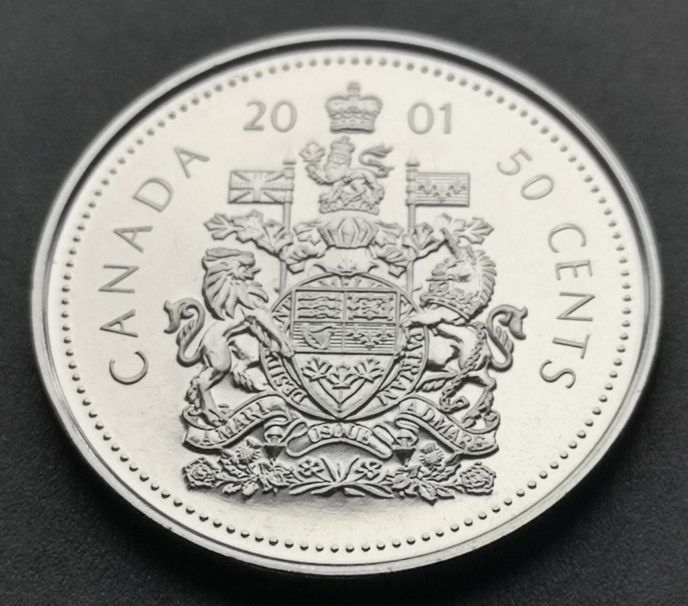 *** CANADA 50 CENTS 2001 P *** FROM MINT SETS ***