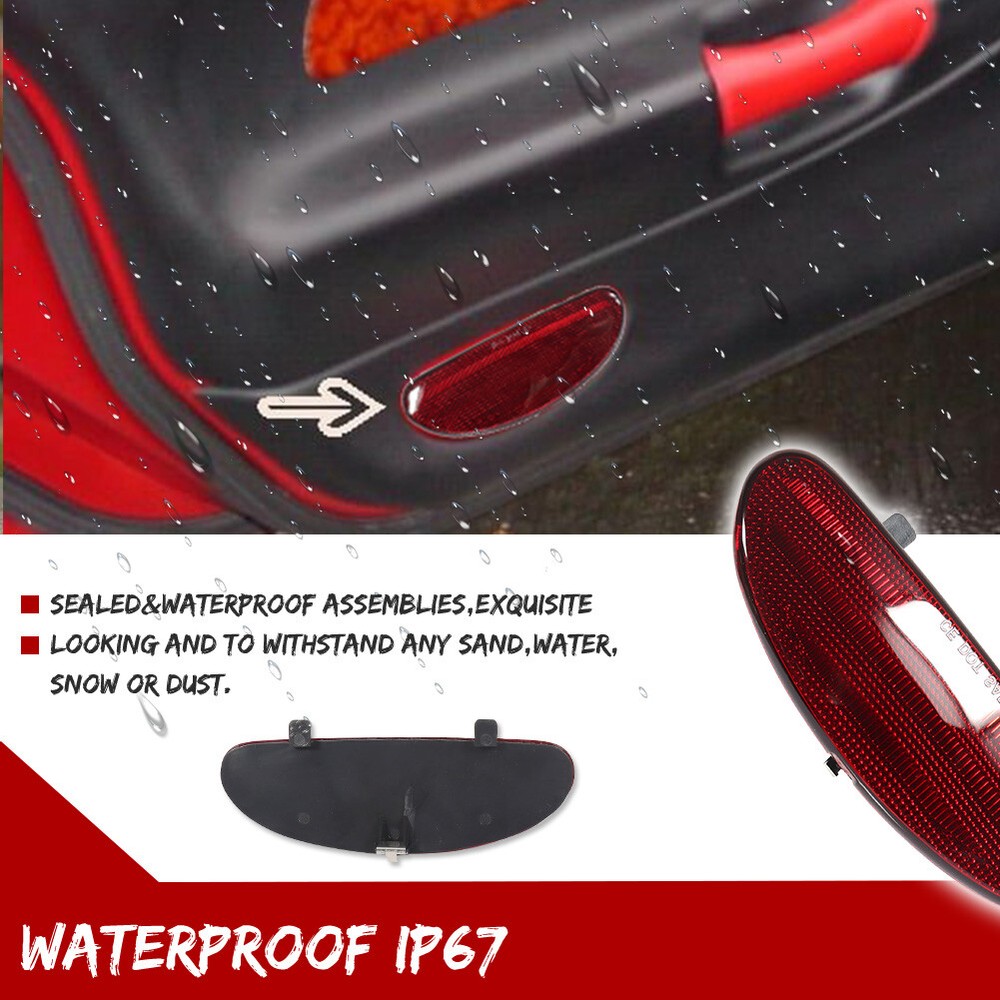 Inner Reflector Panel Plate Door Light Cap Red For Corvette 1997 -2004 10295148