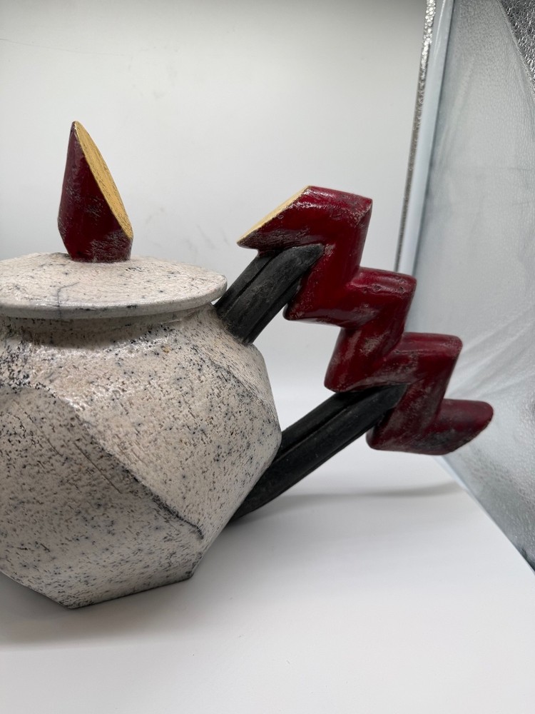 1994 Studio Art Pottery John Ransmeier Signed Ceramic Teapot