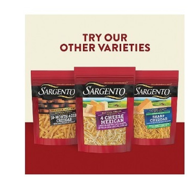 Sargento Cheddar Jack Shredded Cheese, 8 oz (2 Pack)