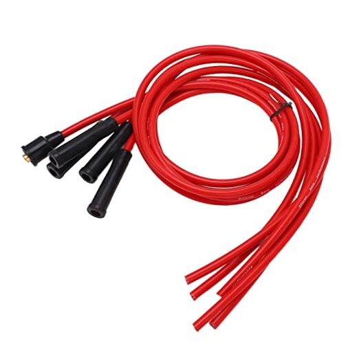 Plug Ignition Wire Set, Plug Ignition Wire Set Red High Performance Silicone