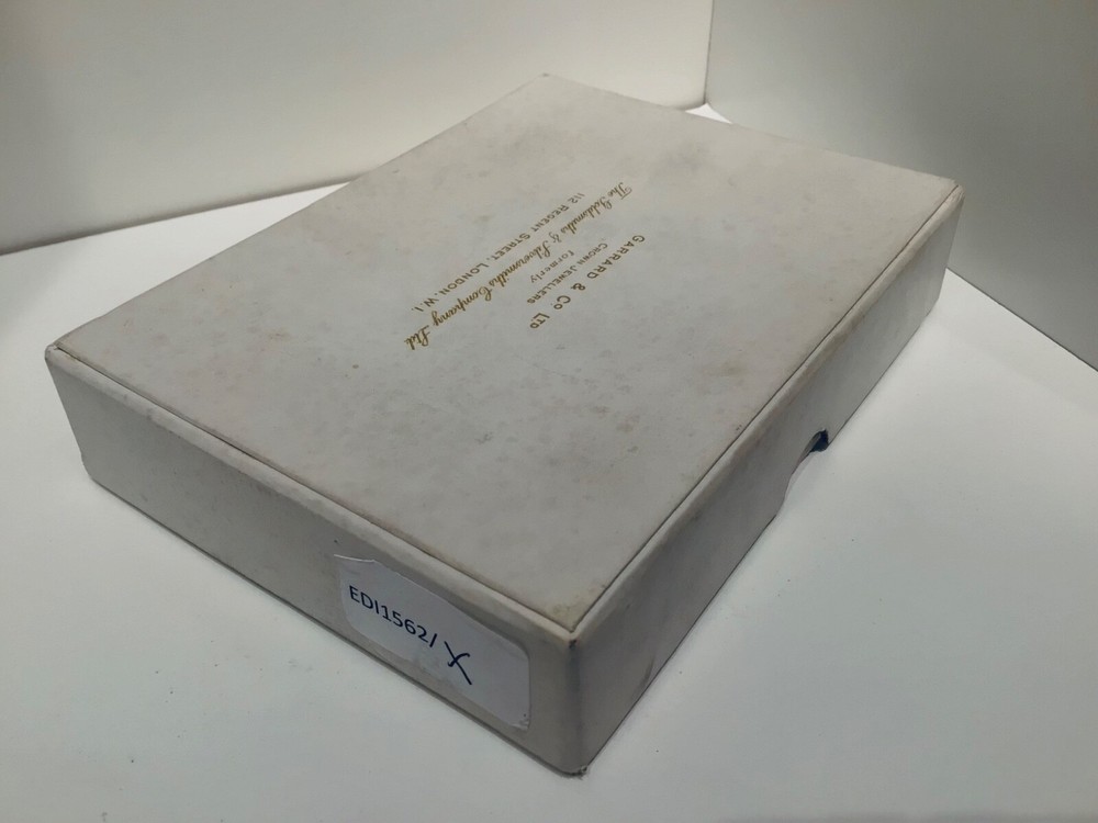 Boxed Heavy Solid Silver Cigarette Case, Birmingham 1974, Garrard & Co 180g