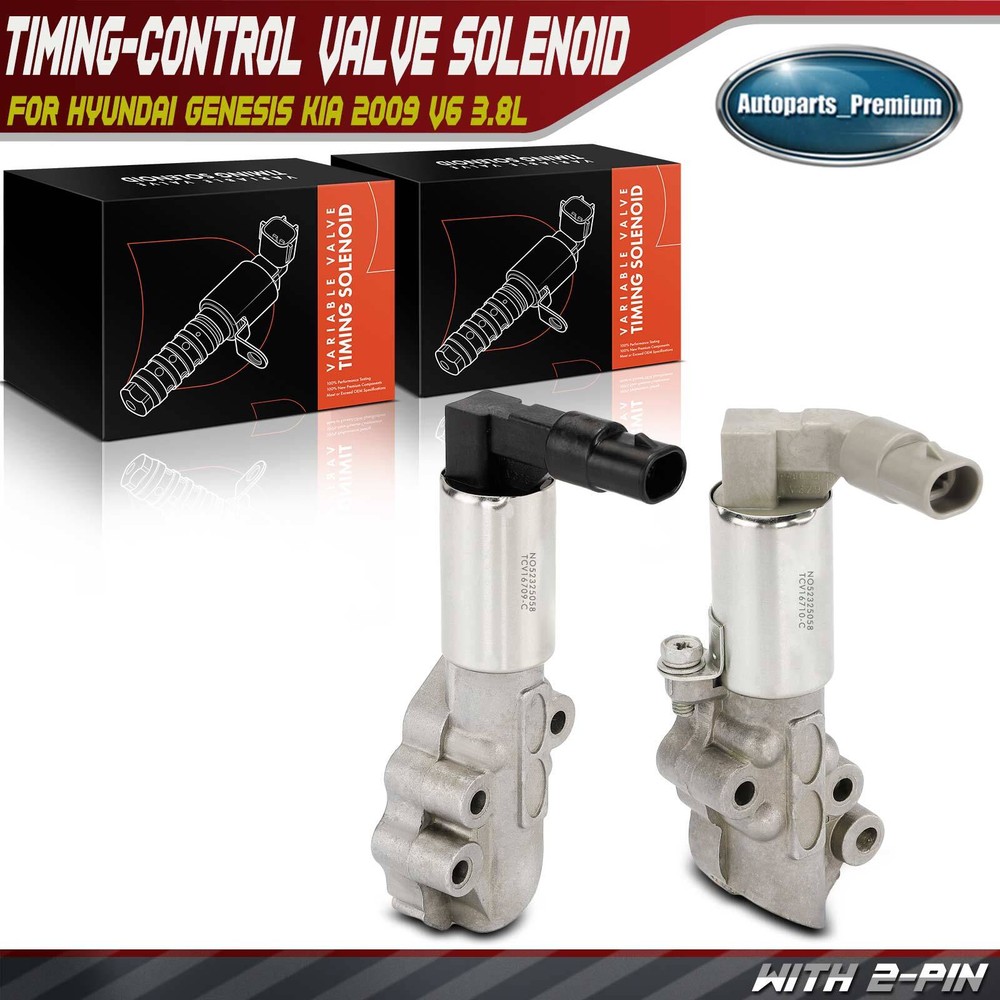 2x Exhaust Engine Variable Valve Timing Solenoid for Hyundai Genesis Kia 2009