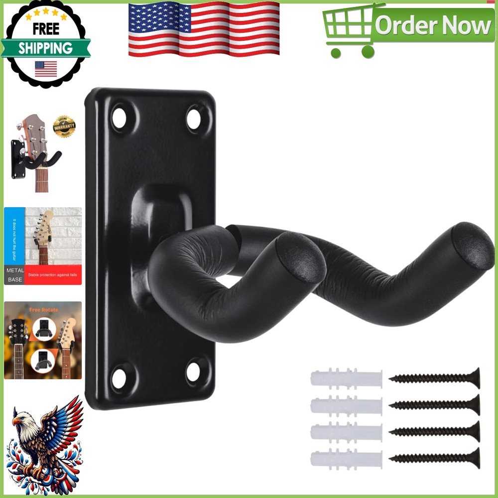 Multi-Compatibility Guitar Hanger Hook for Visually Showcasing Your Instruments